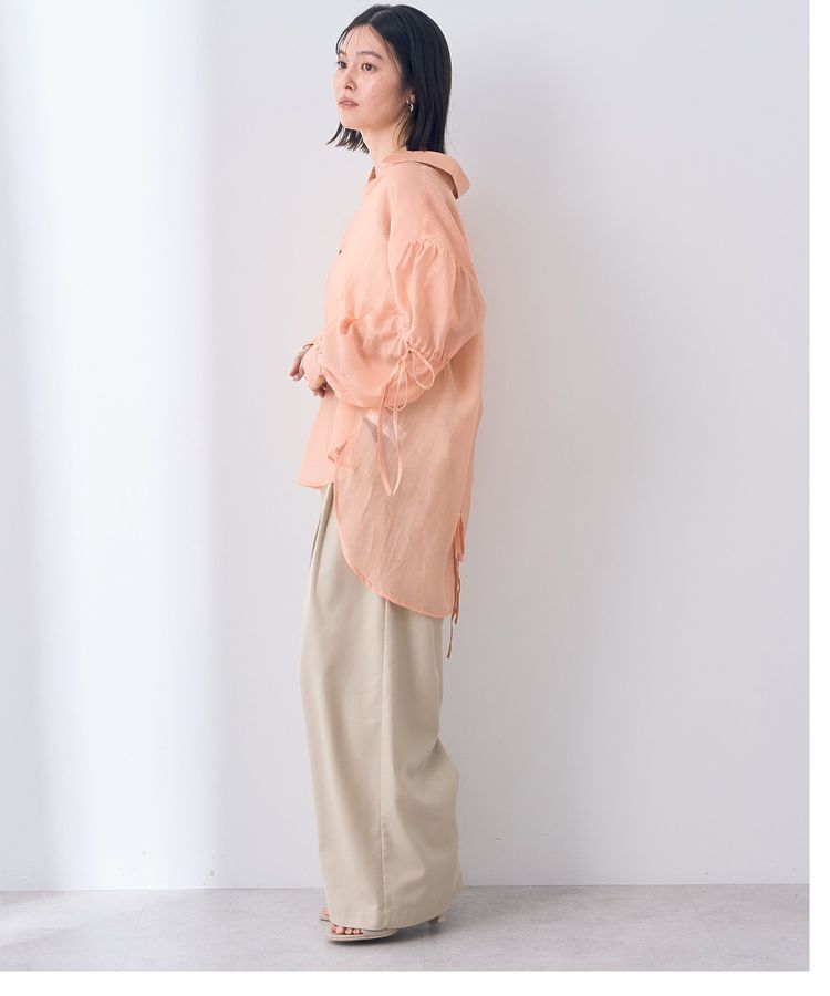 YECCA VECCA「バックリボンシアーシャツ」|シャツ・ブラウス|