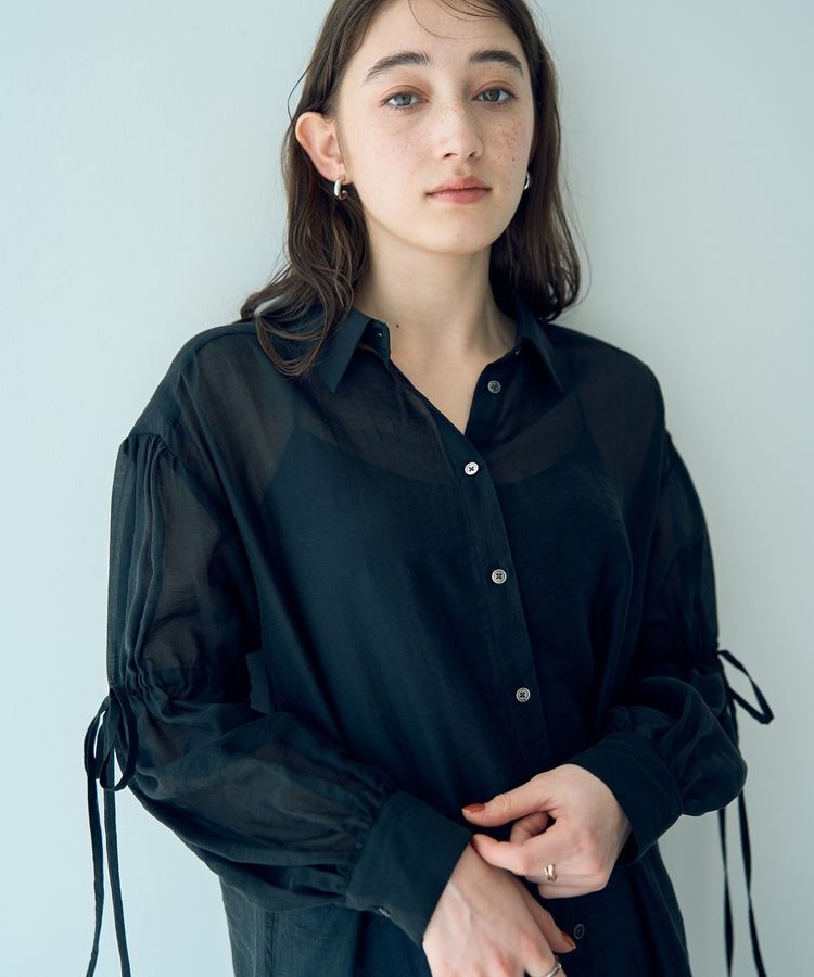YECCA VECCA「バックリボンシアーシャツ」|シャツ・ブラウス|
