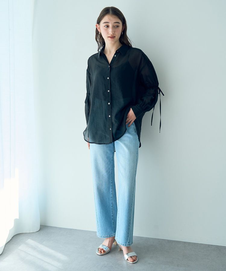 YECCA VECCA「バックリボンシアーシャツ」|シャツ・ブラウス|