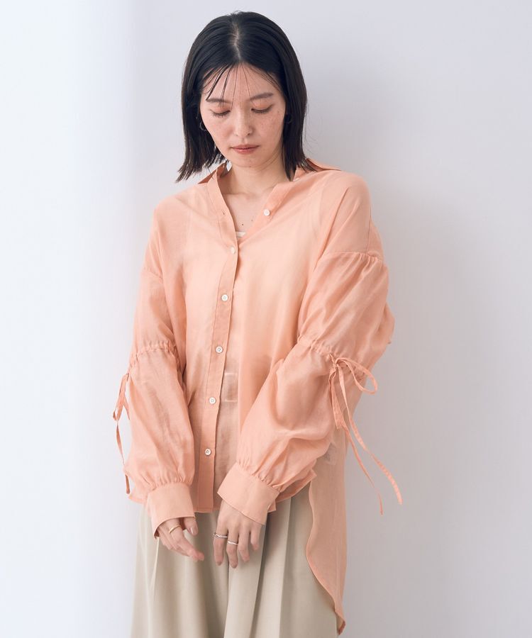 YECCA VECCA「バックリボンシアーシャツ」|シャツ・ブラウス|Pink