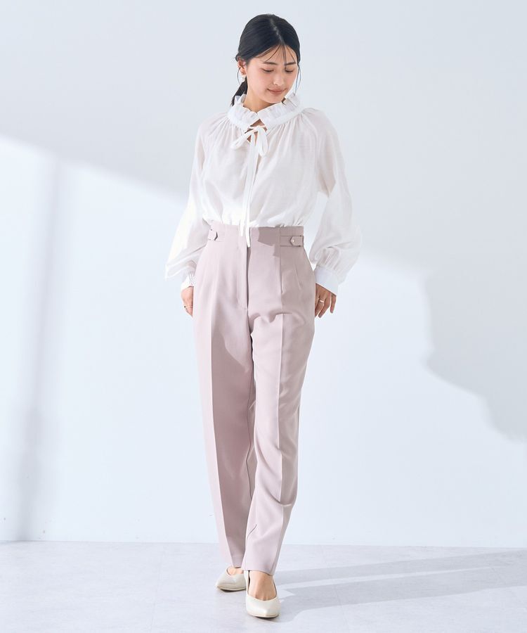 YECCA VECCA「スタンドカラーシアーリボンブラウス」|シャツ・ブラウス|