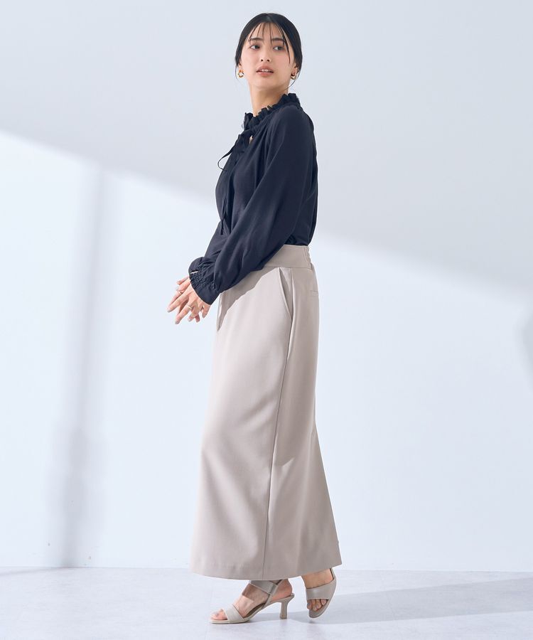 YECCA VECCA「スタンドカラーシアーリボンブラウス」|シャツ・ブラウス|