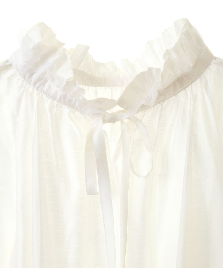 YECCA VECCA「スタンドカラーシアーリボンブラウス」|シャツ・ブラウス|