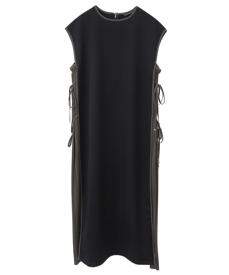 YECCA VECCA「プリーツMIX配色ワンピース」|ワンピース|