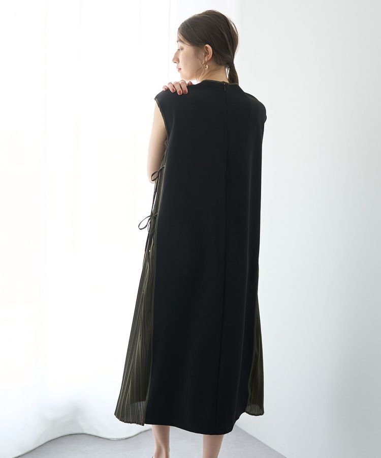 YECCA VECCA「プリーツMIX配色ワンピース」|ワンピース|