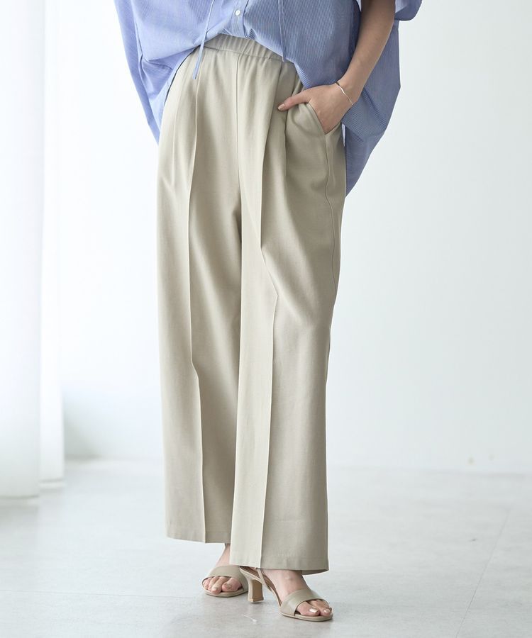YECCA VECCA「リラックスイージーワイドパンツ」|その他|Beige