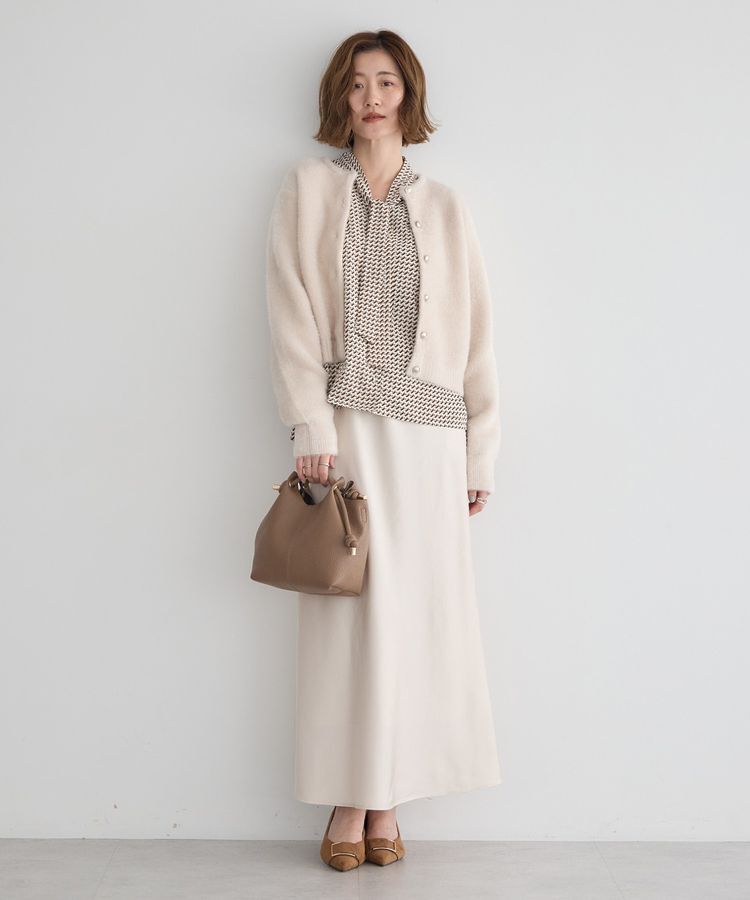 YECCA VECCA「ジオメ柄ボウタイブラウス」|シャツ・ブラウス|