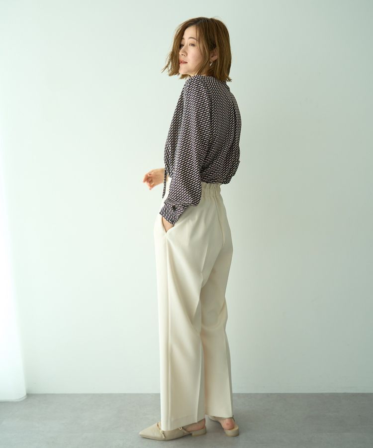 YECCA VECCA「ジオメ柄ボウタイブラウス」|シャツ・ブラウス|