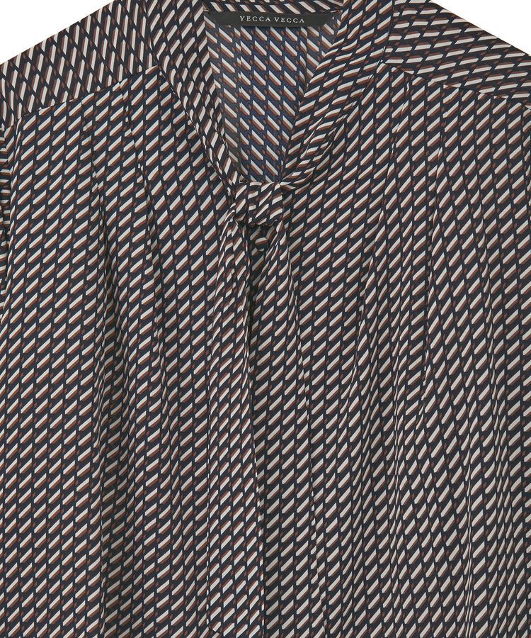 YECCA VECCA「ジオメ柄ボウタイブラウス」|シャツ・ブラウス|