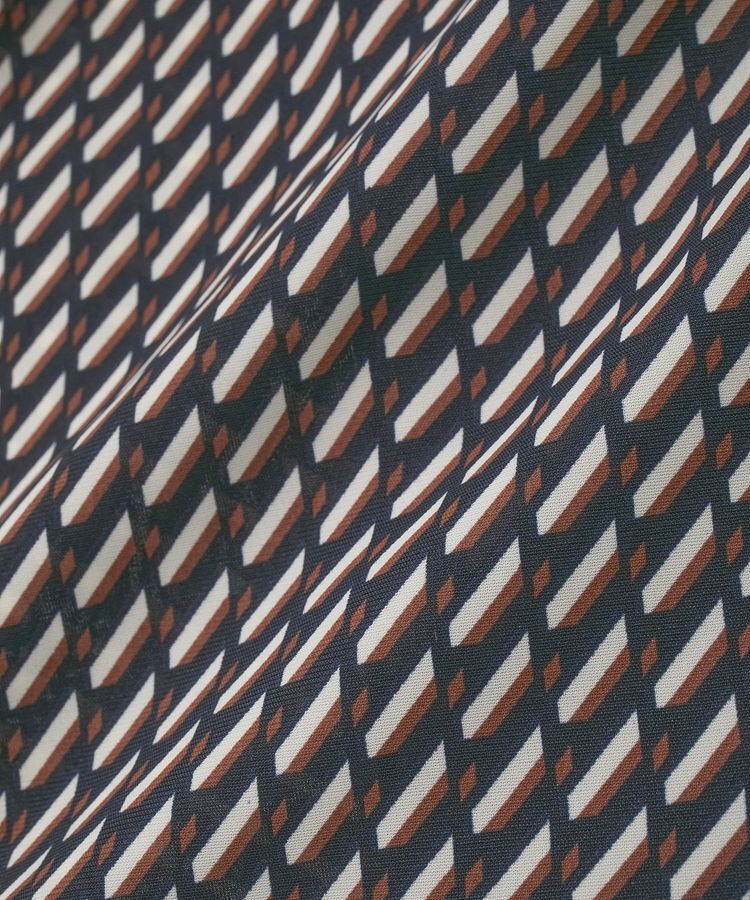 YECCA VECCA「ジオメ柄ボウタイブラウス」|シャツ・ブラウス|