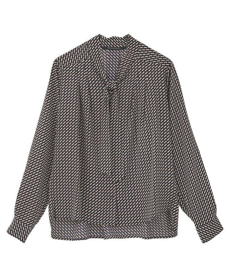 YECCA VECCA「ジオメ柄ボウタイブラウス」|シャツ・ブラウス|