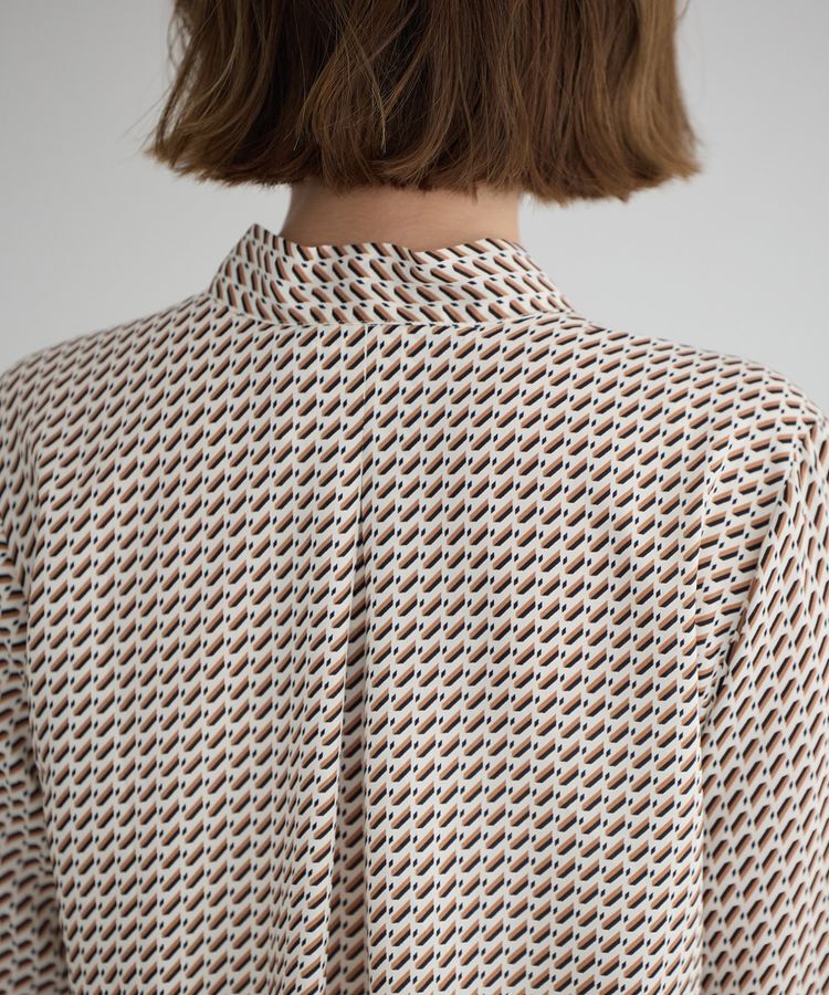 YECCA VECCA「ジオメ柄ボウタイブラウス」|シャツ・ブラウス|