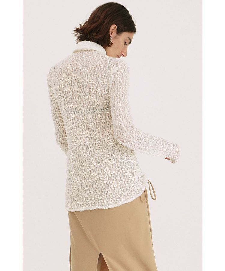 トップス CLANE LADY LACE SHIRT size1 CLANE LADY LACE SHIRT アイボリー