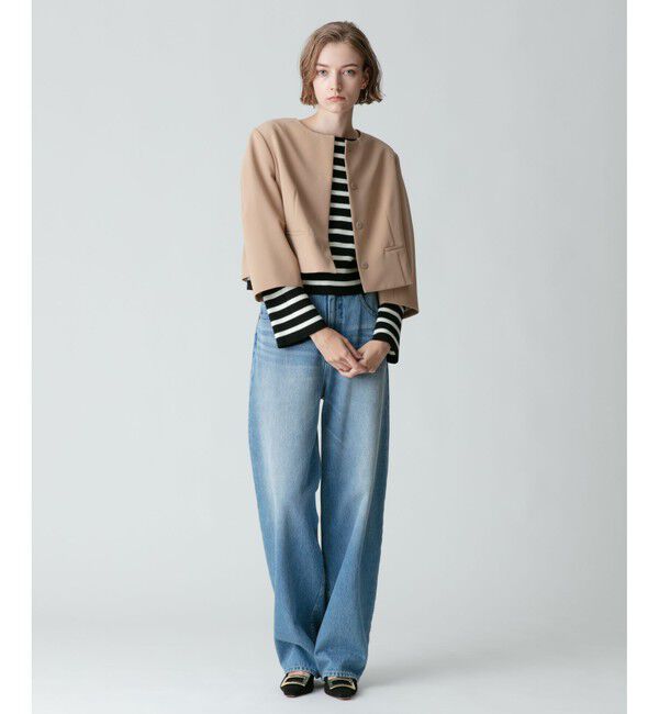 allureville「◇デニムオーバルラインパンツ」|デニム|