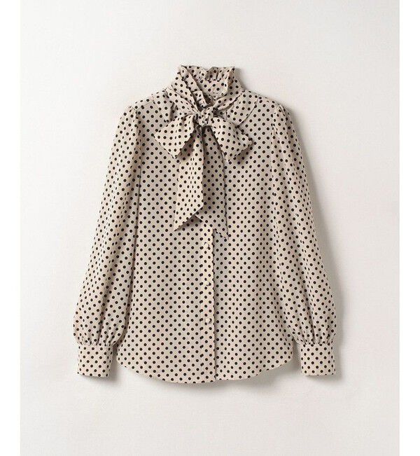 LOULOU WILLOUGHBY「【LOULOU WILLOUGHBY】デシンドットフリルボウタイブラウス」|シャツ・ブラウス|