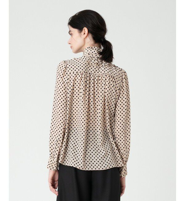 LOULOU WILLOUGHBY「【LOULOU WILLOUGHBY】デシンドットフリルボウタイブラウス」|シャツ・ブラウス|