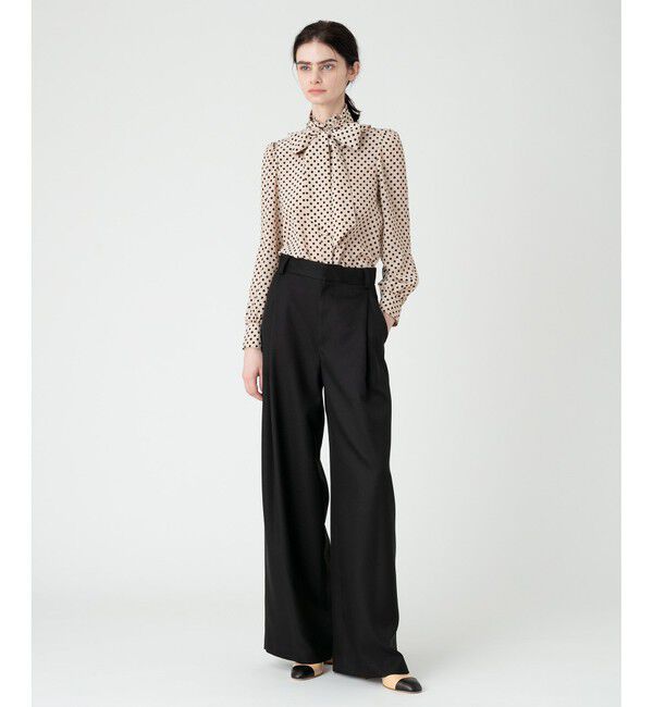 LOULOU WILLOUGHBY「【LOULOU WILLOUGHBY】デシンドットフリルボウタイブラウス」|シャツ・ブラウス|