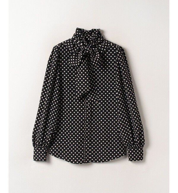 LOULOU WILLOUGHBY「【LOULOU WILLOUGHBY】デシンドットフリルボウタイブラウス」|シャツ・ブラウス|