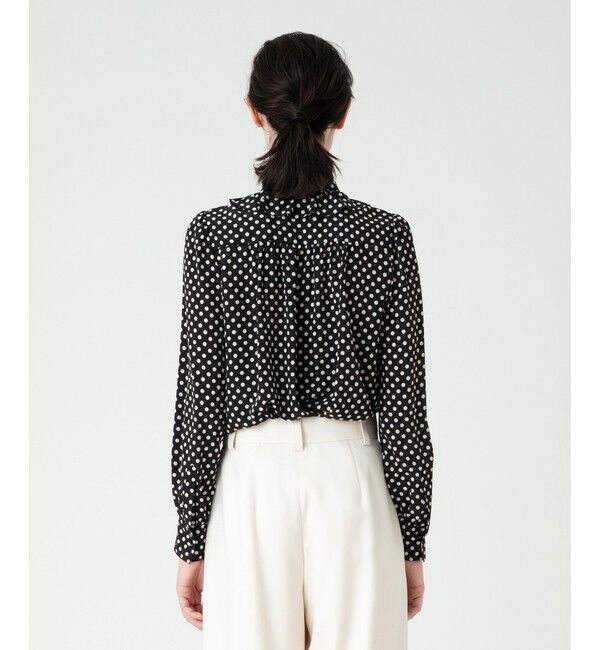 LOULOU WILLOUGHBY「【LOULOU WILLOUGHBY】デシンドットフリルボウタイブラウス」|シャツ・ブラウス|