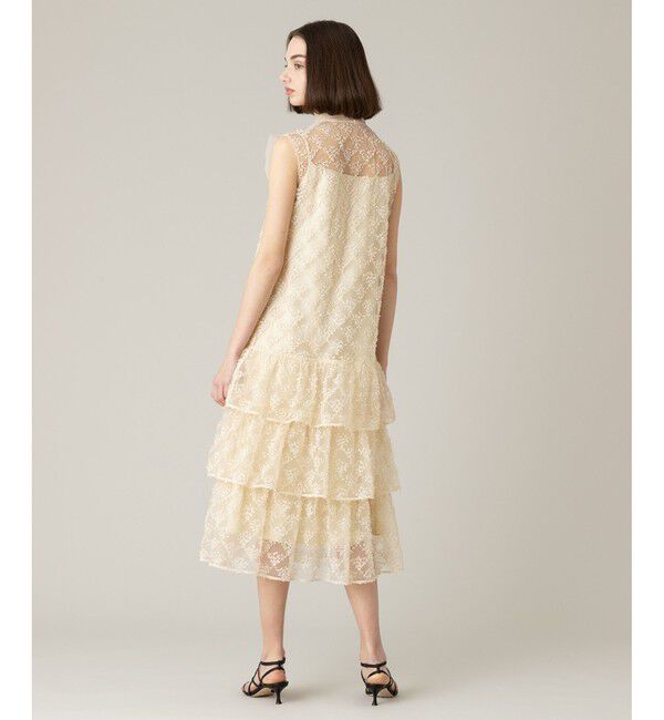 LOULOU WILLOUGHBY「【LOULOU WILLOUGHBY】パピヨンフラワーチュールワンピース」|ドレス|