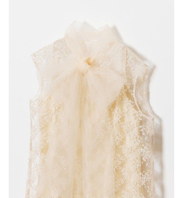 LOULOU WILLOUGHBY「【LOULOU WILLOUGHBY】パピヨンフラワーチュールワンピース」|ドレス|