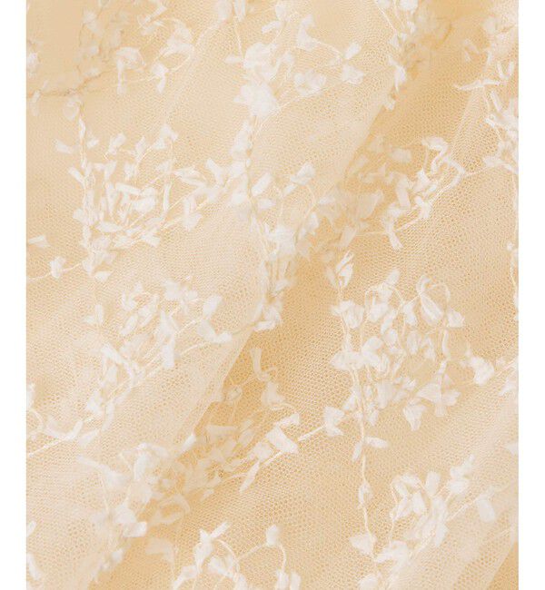 LOULOU WILLOUGHBY「【LOULOU WILLOUGHBY】パピヨンフラワーチュールワンピース」|ドレス|