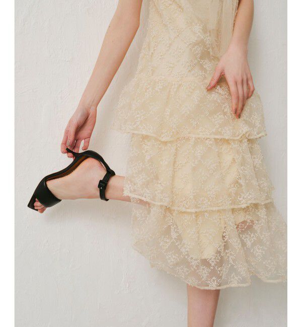 LOULOU WILLOUGHBY「【LOULOU WILLOUGHBY】パピヨンフラワーチュールワンピース」|ドレス|