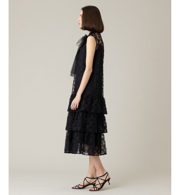 LOULOU WILLOUGHBY「【LOULOU WILLOUGHBY】パピヨンフラワーチュールワンピース」|ドレス|