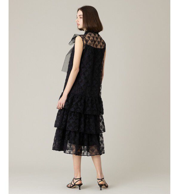 LOULOU WILLOUGHBY「【LOULOU WILLOUGHBY】パピヨンフラワーチュールワンピース」|ドレス|