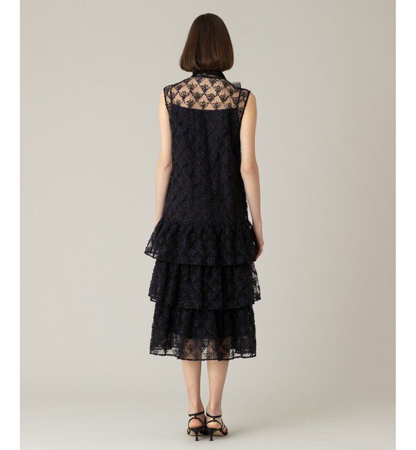 LOULOU WILLOUGHBY「【LOULOU WILLOUGHBY】パピヨンフラワーチュールワンピース」|ドレス|