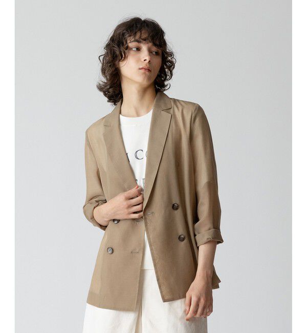 allureville「ワルツシアーオーガンジャケット」|テーラードジャケット|