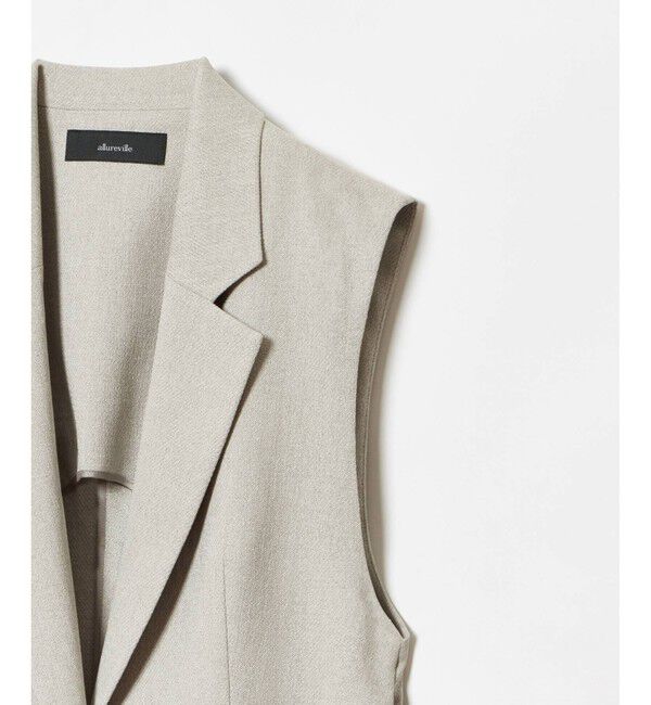 allureville「【セットアップ対応可能】麻調カルゼサイドオープンジレ」|ベスト・ジレ|