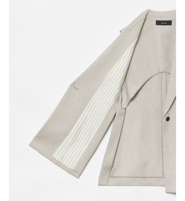 allureville「【セットアップ対応可能】麻調カルゼサイドオープンジレ」|ベスト・ジレ|