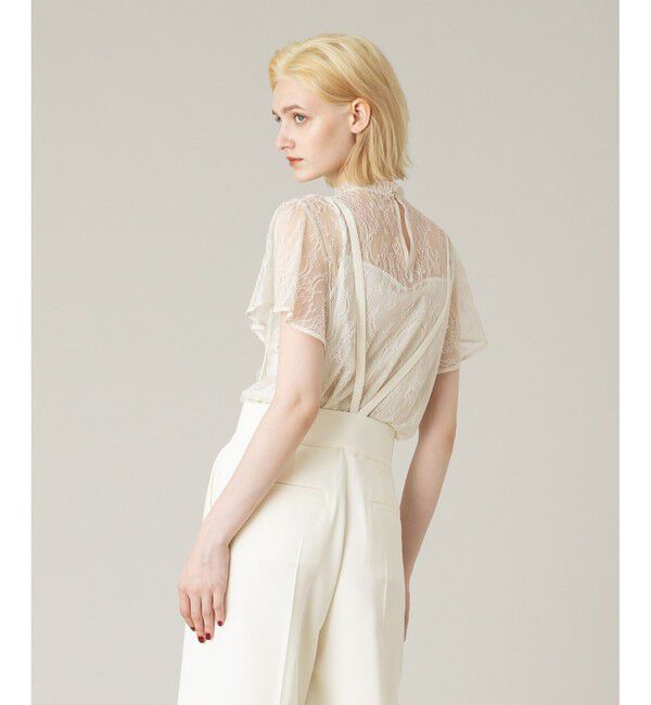 LOULOU WILLOUGHBY「【LOULOU WILLOUGHBY】レースオンレースフレア袖ブラウス」|シャツ・ブラウス|