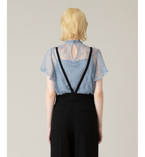 LOULOU WILLOUGHBY「【LOULOU WILLOUGHBY】レースオンレースフレア袖ブラウス」|シャツ・ブラウス|