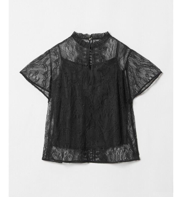 LOULOU WILLOUGHBY「【LOULOU WILLOUGHBY】レースオンレースフレア袖ブラウス」|シャツ・ブラウス|