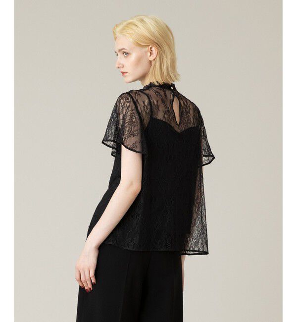 LOULOU WILLOUGHBY「【LOULOU WILLOUGHBY】レースオンレースフレア袖ブラウス」|シャツ・ブラウス|