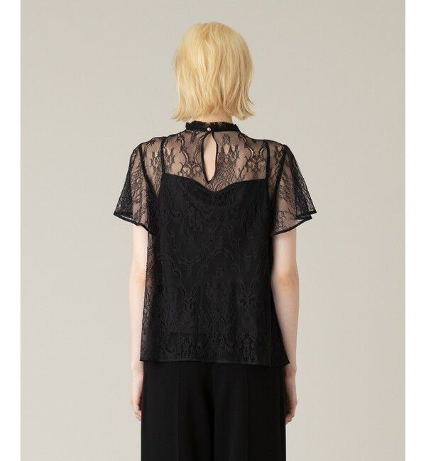 LOULOU WILLOUGHBY「【LOULOU WILLOUGHBY】レースオンレースフレア袖ブラウス」|シャツ・ブラウス|