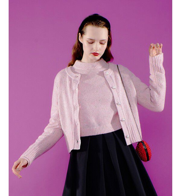 LOULOU WILLOUGHBY「【LOULOU WILLOUGHBY】LINSIEME カーディガン」|カーディガン|ピンク