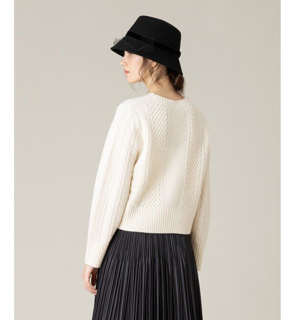 LOULOU WILLOUGHBY「【LOULOU WILLOUGHBY】フラワー刺繍ケーブルニット」|ニット・セーター|