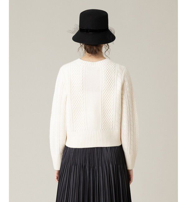 LOULOU WILLOUGHBY「【LOULOU WILLOUGHBY】フラワー刺繍ケーブルニット」|ニット・セーター|