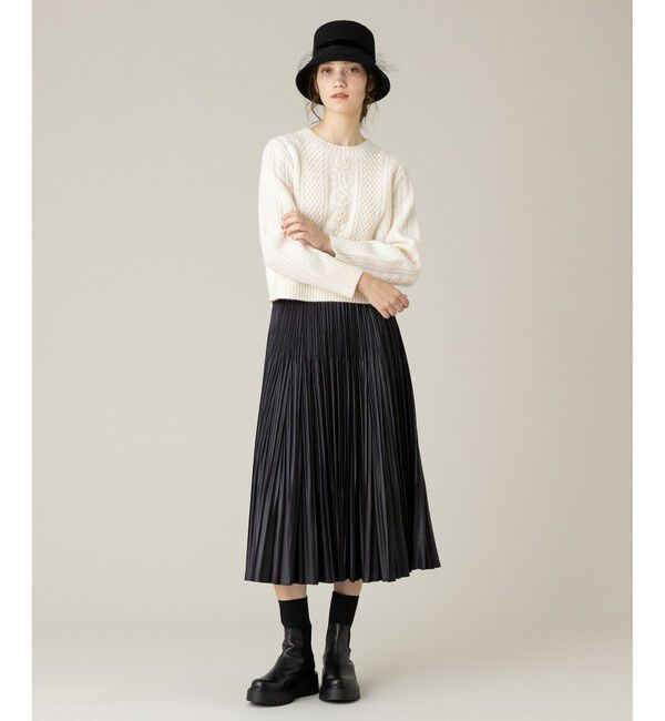 LOULOU WILLOUGHBY「【LOULOU WILLOUGHBY】フラワー刺繍ケーブルニット」|ニット・セーター|