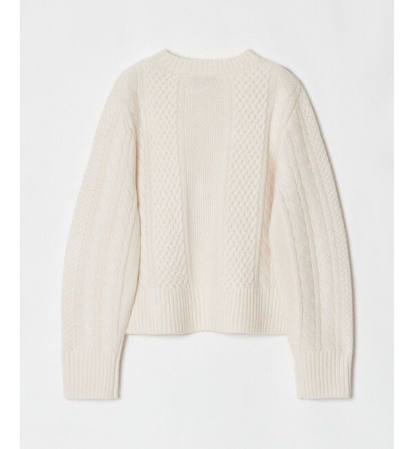 LOULOU WILLOUGHBY「【LOULOU WILLOUGHBY】フラワー刺繍ケーブルニット」|ニット・セーター|