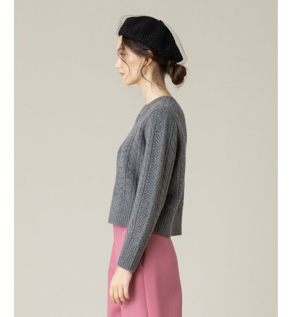 LOULOU WILLOUGHBY「【LOULOU WILLOUGHBY】フラワー刺繍ケーブルニット」|ニット・セーター|