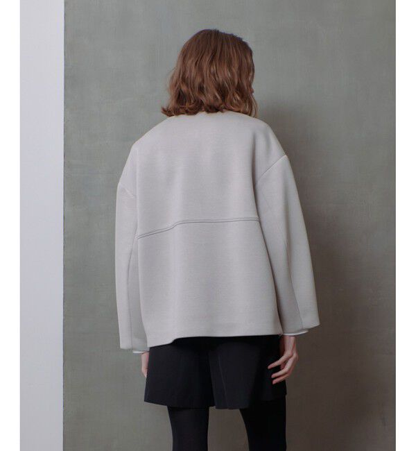 allureville「レーヨンボンディングノーカラージャケット」|ノーカラージャケット|