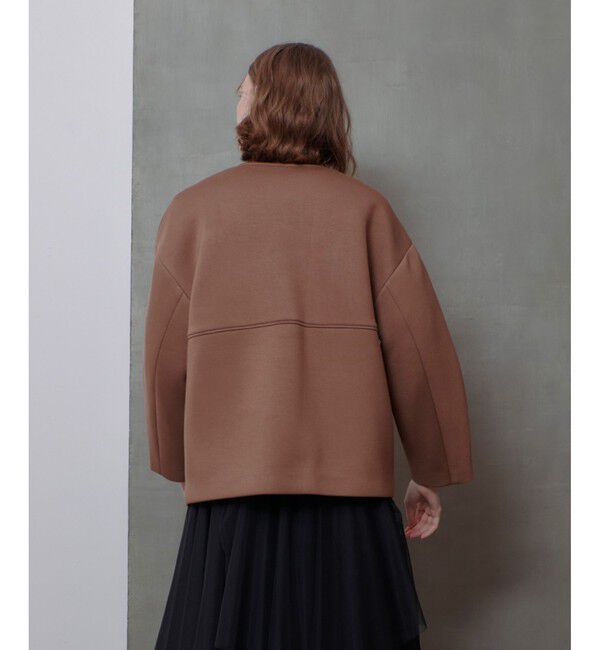 allureville「レーヨンボンディングノーカラージャケット」|ノーカラージャケット|