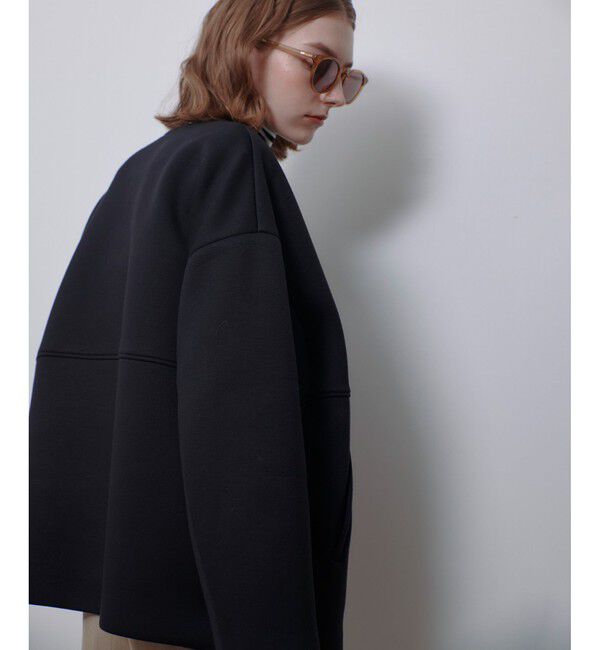 allureville「レーヨンボンディングノーカラージャケット」|ノーカラージャケット|