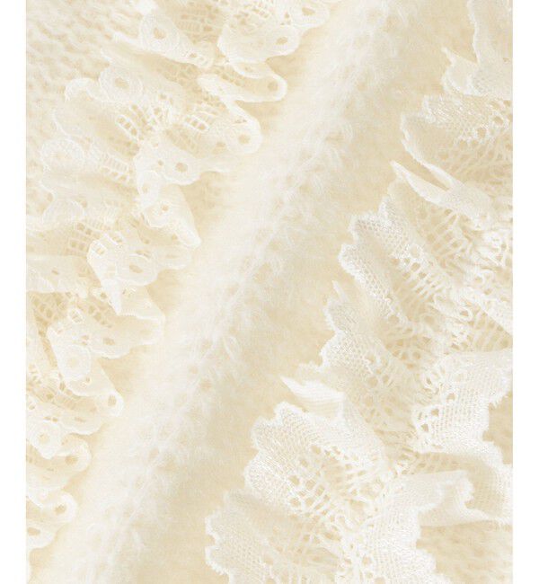 LOULOU WILLOUGHBY「【LOULOU WILLOUGHBY】レーストリミングカーディガン」|カーディガン|