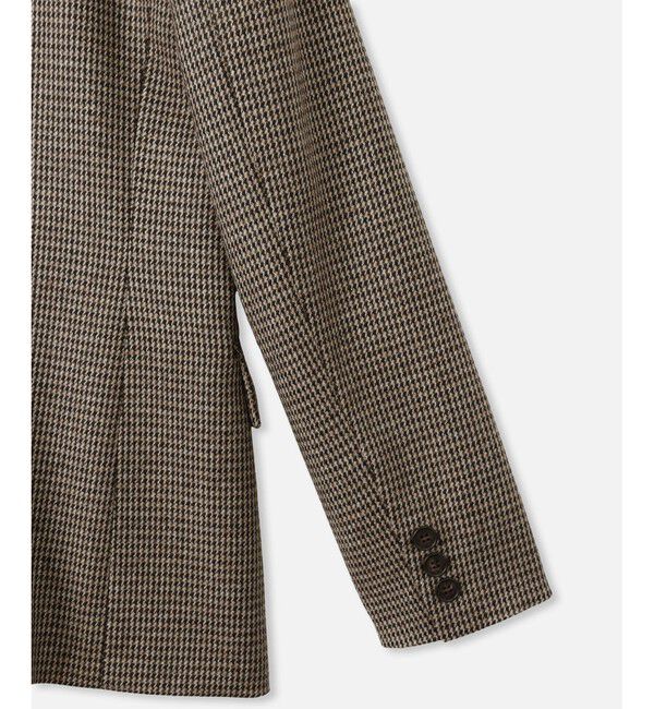 allureville「【セットアップ対応可能】ウールレーヨンガンクラブチェックダブルジャケット」|テーラードジャケット|