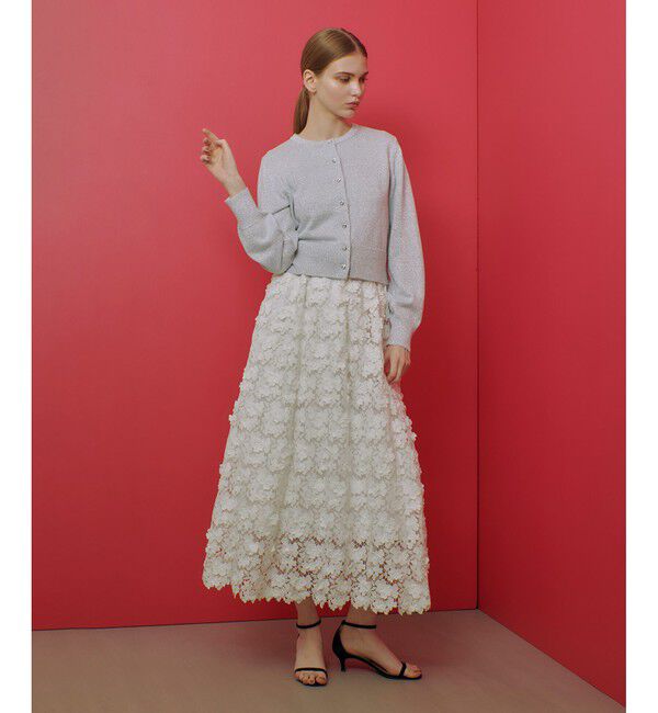 LOULOU WILLOUGHBY「【LOULOU WILLOUGHBY】ラメメランジェカーディガン」|カーディガン|